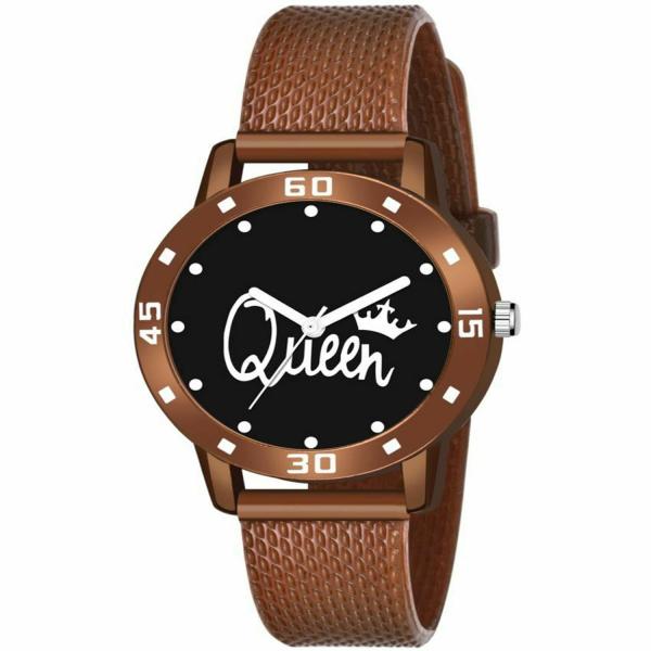 Varni Retail Desingner Pu Belt Brown Strap Queen Girls Watches JioMart