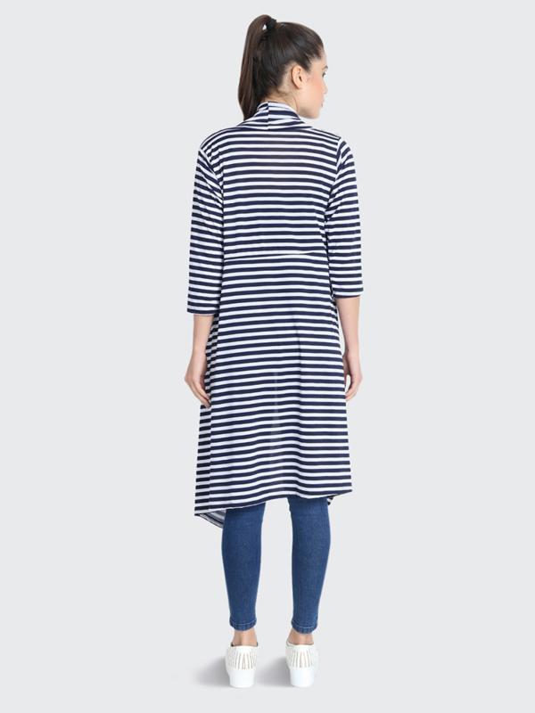 BuyNewTrend Women Navy Hosiery Long Shrug JioMart