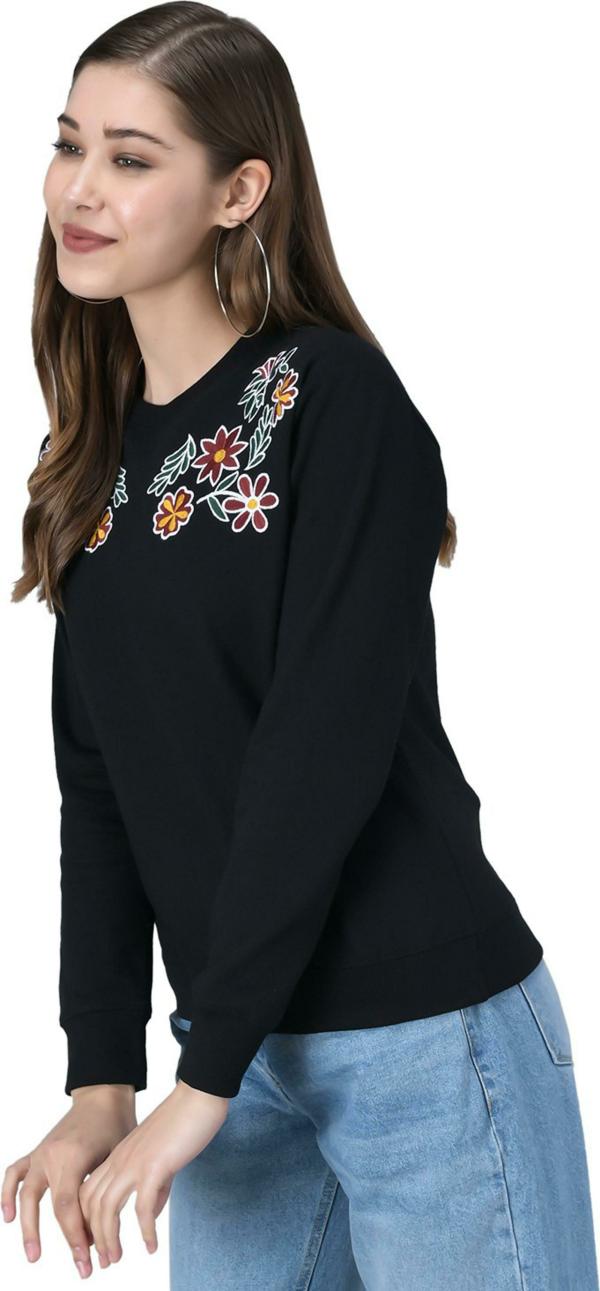 The Dry State Women Black Floral Sweatshirts JioMart