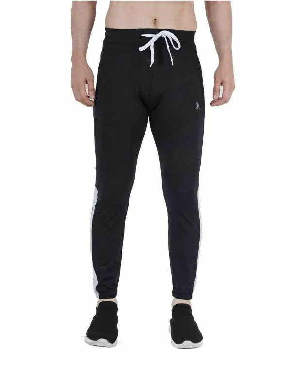 Navyfit Men Black Solid Polyester Joggers Track Pant Lower (S) JioMart