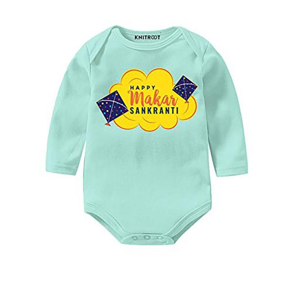 KNITROOT Unisex Blue Cotton Romper JioMart