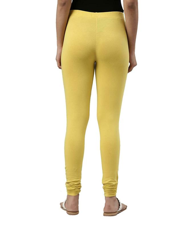Go Colors Women Yellow Solid Stretch Leggings JioMart