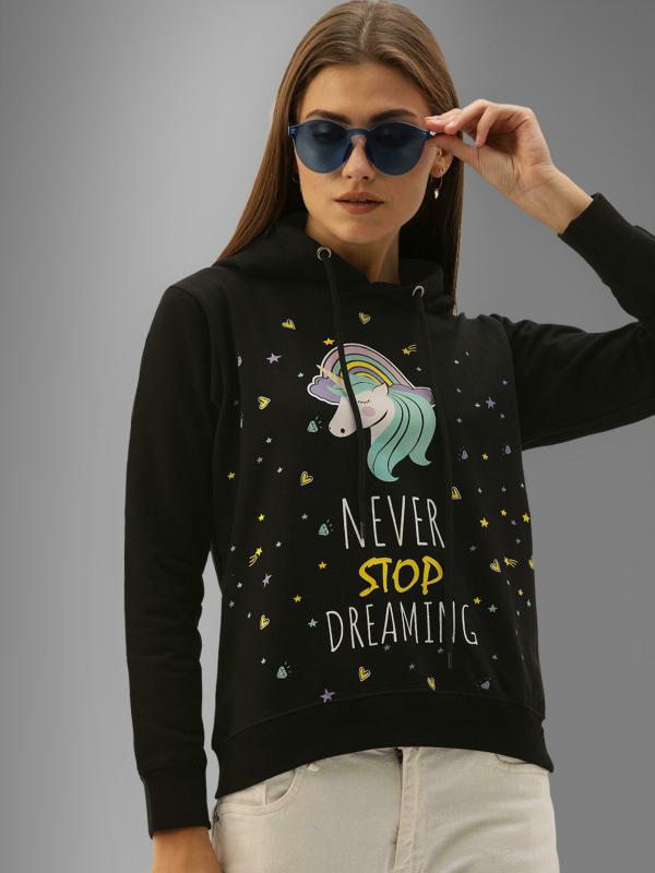 The Dry State Women Black Graphic Sweatshirts JioMart