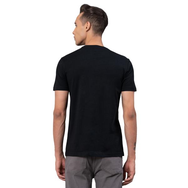 Red Tape Black Graphic Print Pure Cotton Men's TShirt JioMart