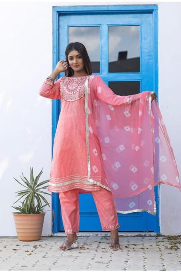 PRIHIT PRESENT Beautiful Heavy Fabric Straight Kurti Heavy sequence Embroidery With Pant And