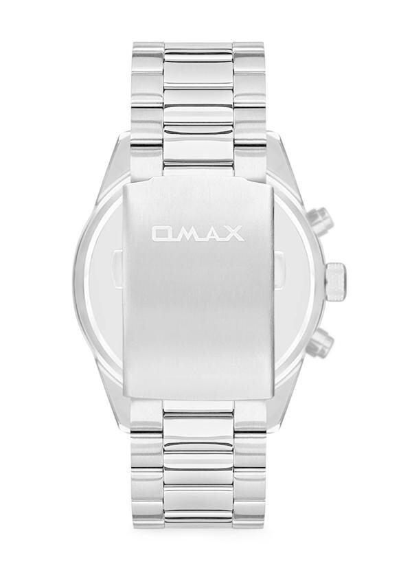 OMAX Analog Silver Watch Black Dial With Silver Strap for Men