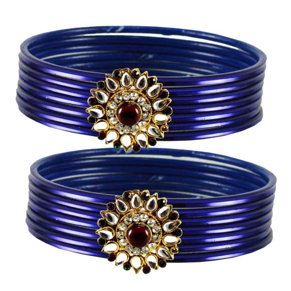 Vidhya Kangan Dark Blue Stone Brass Bangle JioMart