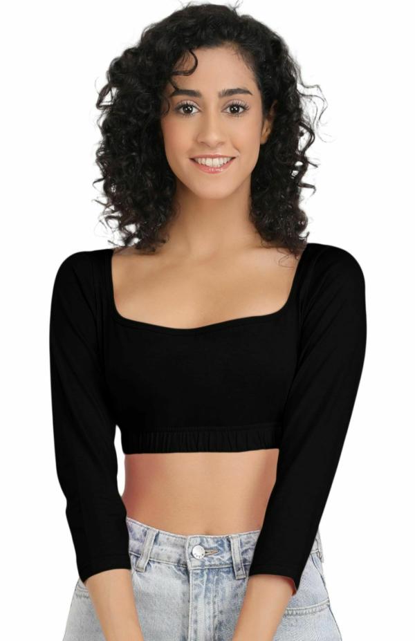 AD2CART A4264 Women TV Oval Neck 3/4Sleeve Stylish Crop Top for Women JioMart