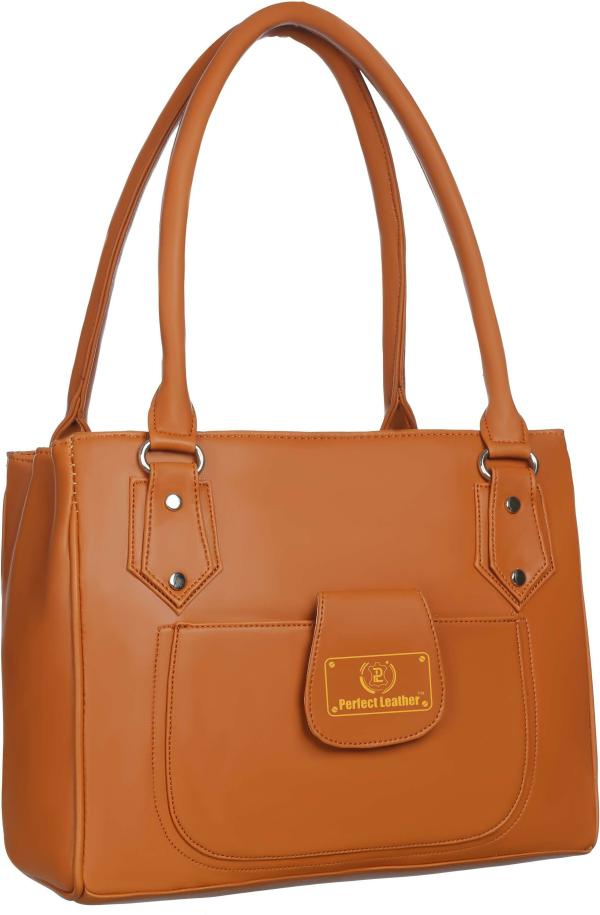 Perfect Leather Tan Shoulder Bag For Women JioMart