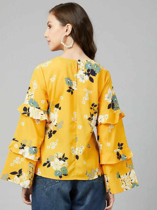 Rare Women Yellow Floral Top JioMart