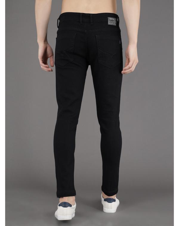 PODGE Men's Slim Fit Black Jeans JioMart