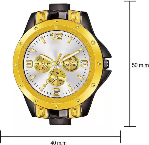 Qaliba Analog Gold Dial Gold Strap Watch For Men JioMart