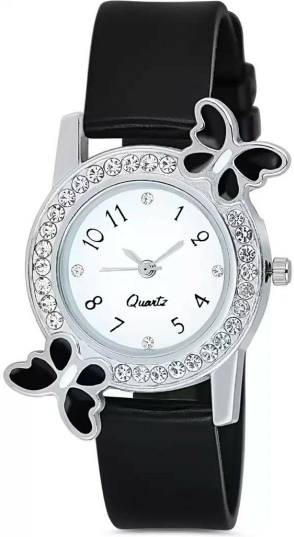 Bolun Analog White Dial Black Strap Watch For Women JioMart