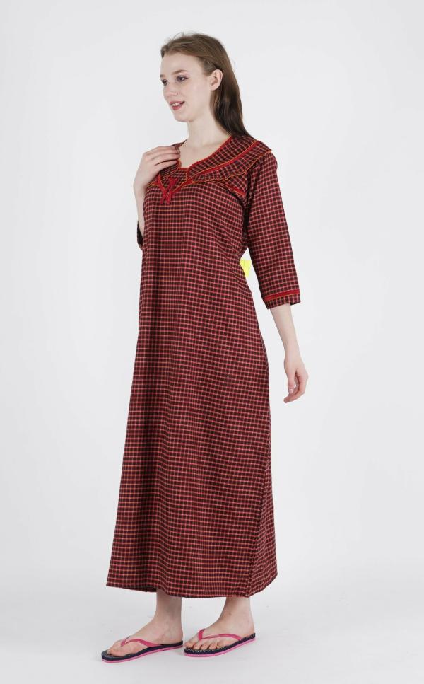 WILDSELF Winter Cots Wool Kingery Work Nighty/ Nightgown (Color Dark