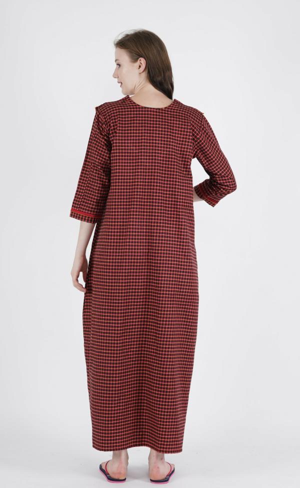 WILDSELF Winter Cots Wool Kingery Work Nighty/ Nightgown (Color Dark