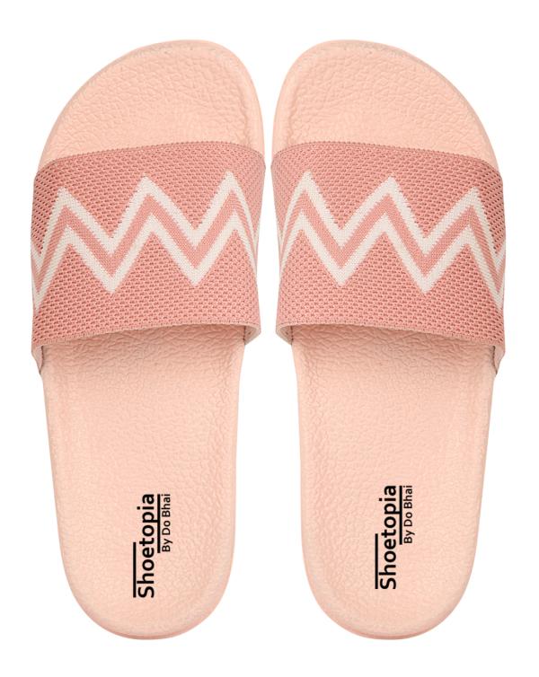 Shoetopia Pink Slides for women JioMart