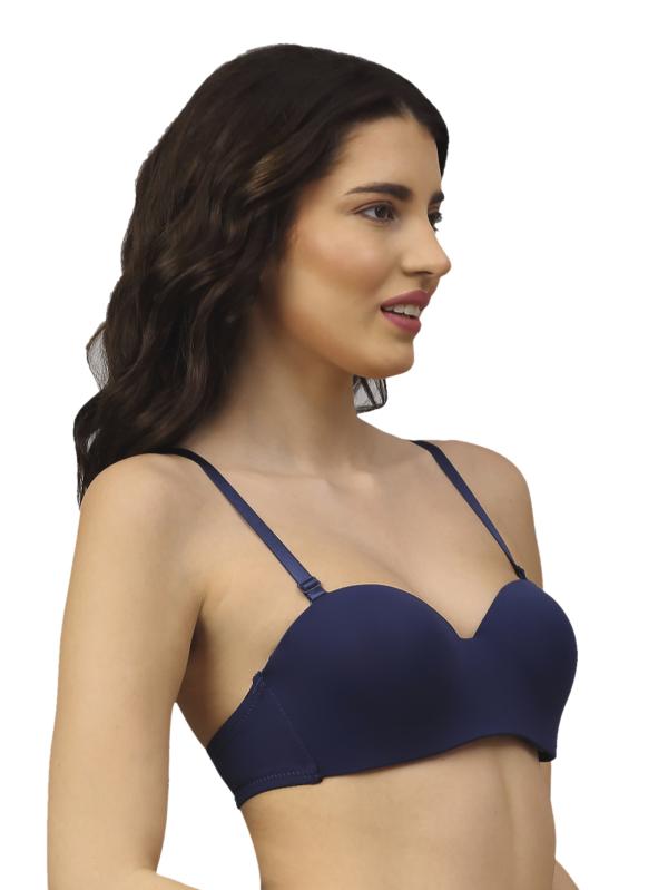 Prettycat Blue Polycotton Bra And Panty Set Solid Lingerie Set (PcSet