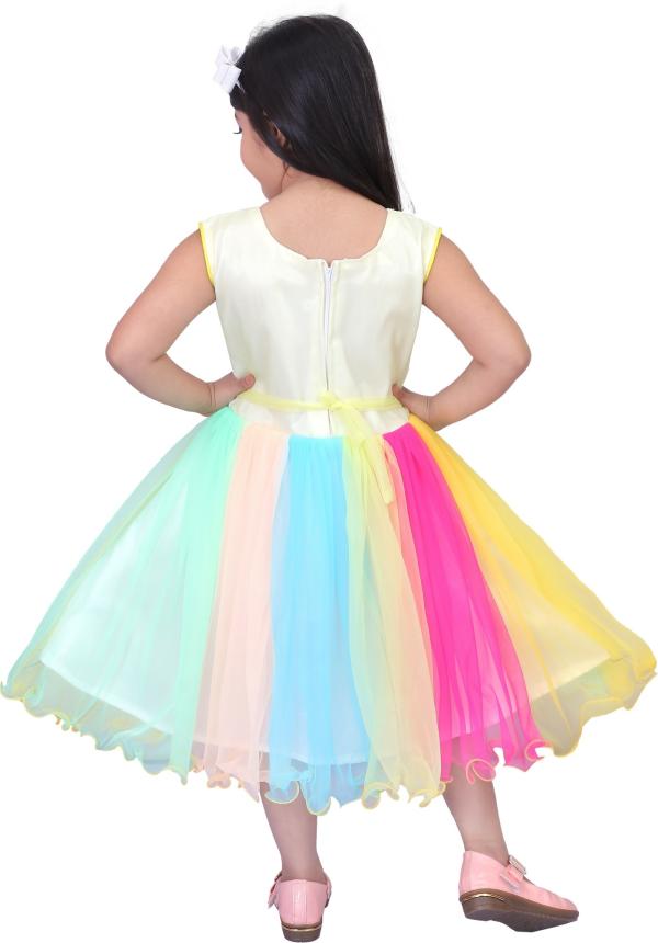 ADTAS Disney Princess Girls Below Knee Party Dress (Multicolor, Sleeveless) JioMart