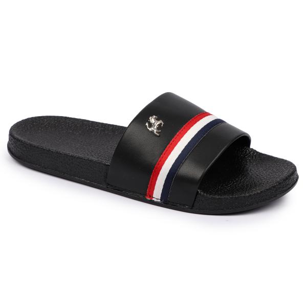 Simsan Stylish & Trendy Black Sliders for Men - JioMart