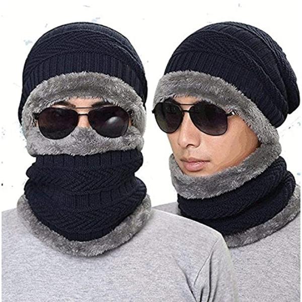 Winter Woolen Warm Unisex Cap with Neck Warmer JioMart