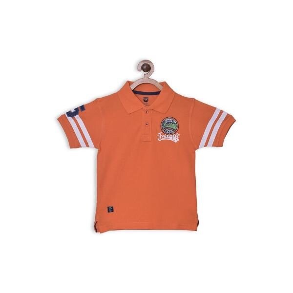612 League Boys TShirts Collar in Orange Color JioMart