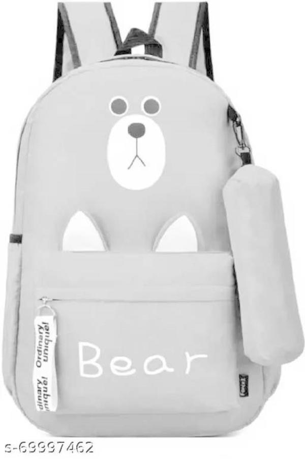 15L Trendy School College Bag Backpack For Women Girls (Grey) JioMart