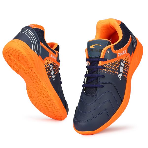 ASE 2.0 Orange Non Marking rubber Sole Badminton ShoesIdeal for