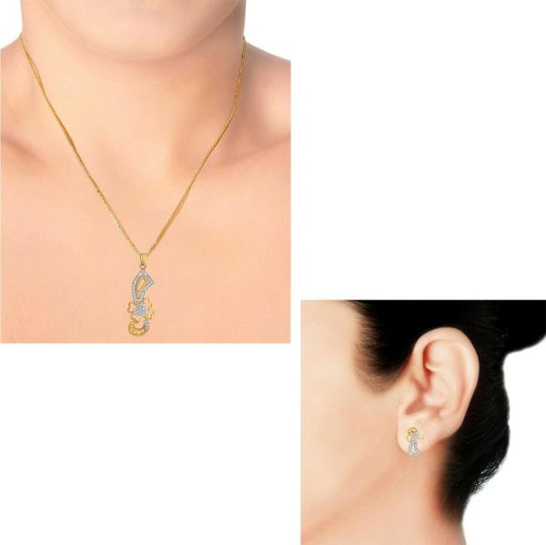 Mahi Women Gold Plated Alloy Jewellery Set (White) JioMart