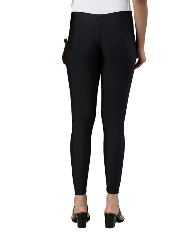 Go Colors Women Black Solid Stretch Leggings JioMart