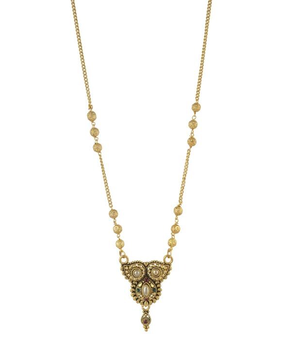 Ramdev Art fashion jewellery Stylish alloy Mangalsutra for Women Copper