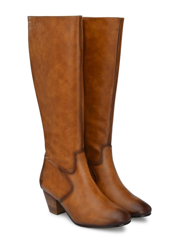 Delize Womens Tan Knee Boots JioMart