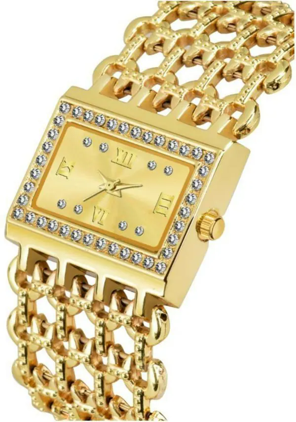 Bolun Analog Gold Dial Gold Strap Watch For Women JioMart