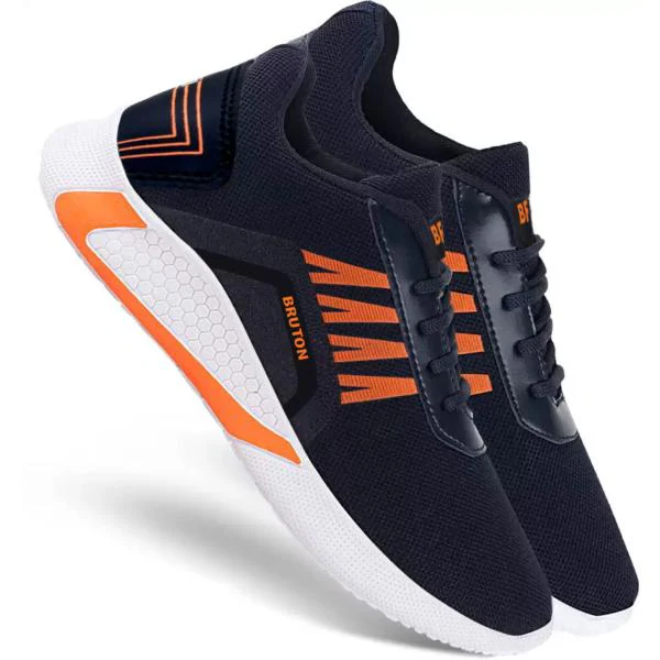 BRUTON Trendy Sports Shoes For Men (Blue Orange) JioMart