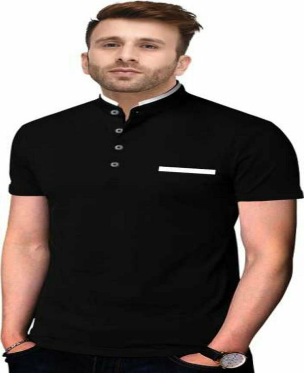 Ytrick Men Mandarin Collar Tshirt JioMart