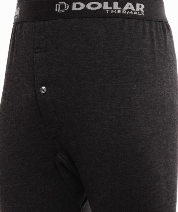 DOLLAR Men Black Solid Fleece Thermal Pants JioMart