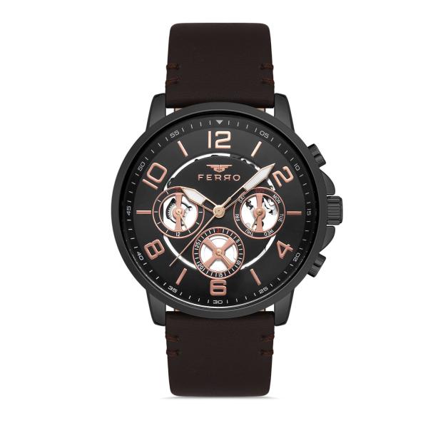 Ferro Multifunction Black Round Dial Men's Watch FM11146BX JioMart