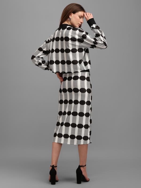 Purvaja Women Black And White Coords Western Dress JioMart