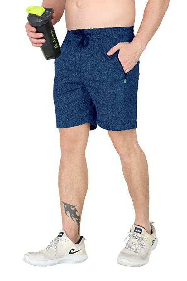 Big Button Mens Blue Gym Shorts_Blue_XXL JioMart
