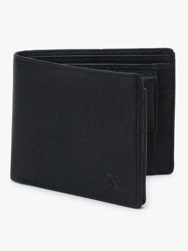 DEZIRE CRAFTS Stylish BiFold, Textured PU Leather, Latest Black Slim