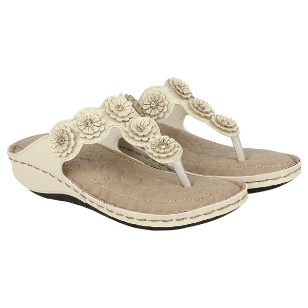 Shoetopia Women Comfortable Cream Platform Heels JioMart