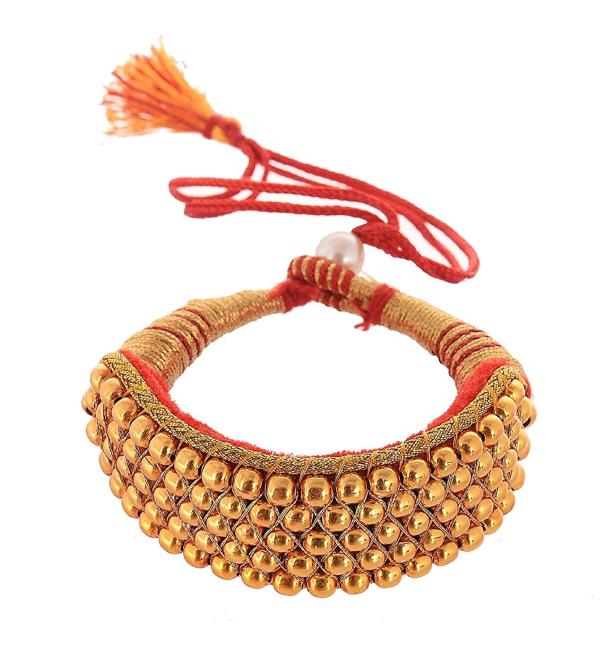 Handicraft Kottage Women's Traditional Gold Plated Royal Rajasthani
