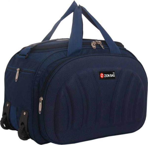 Zion Bag Blue Polyester Waterproof Strolley Duffel Bag, 40 L JioMart
