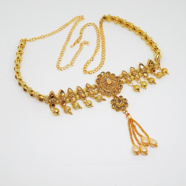 Fresh Vibes Golden Chain Traditional South Indian Kamarbandh for Saree Fancy & Stylish Ethnic