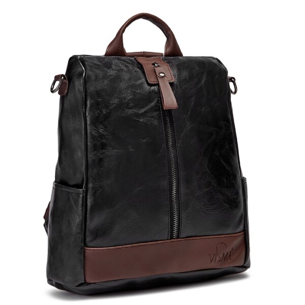 VISMIINTREND Vegan Leather Casual Backpack Purse for Women and Girls
