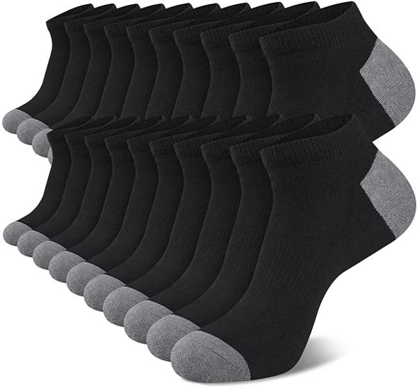 Enjoy Men Black Cotton Ankle Length Socks (Pack of 20) JioMart