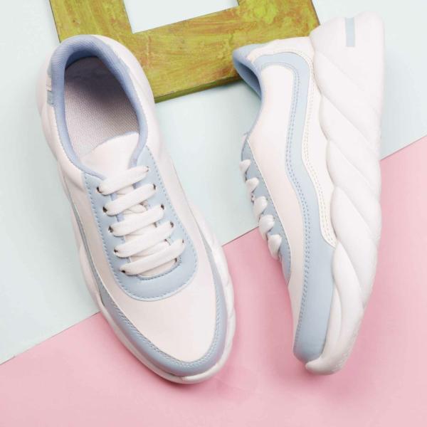 XE Looks 100 Vegan Leather Casual Blue Shoes for Women JioMart