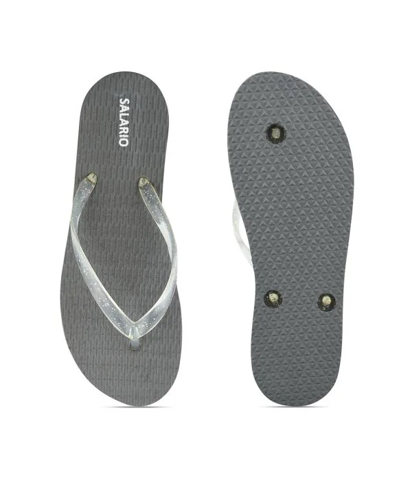 Salario Grey Flip flops for Women JioMart