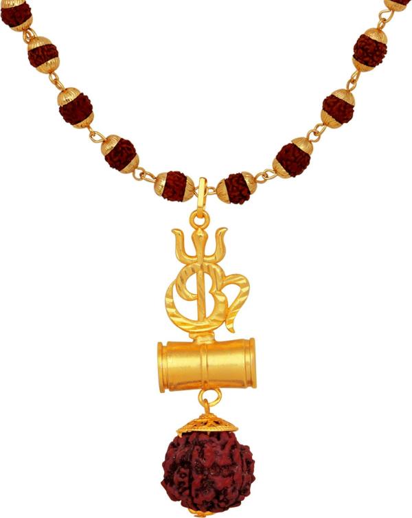 Mahi Gold Plated Alloy Om Trishul Damru Pendant For Men & Women JioMart