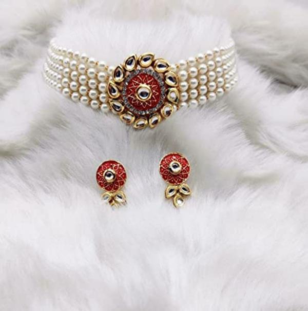 JewelShadi Zinc Jewellery Set (Red) JioMart