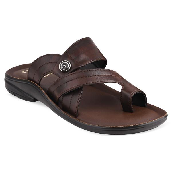 SFR Jump 03 Synthetic Leather Brown Ethnic Chappal Sandals for Men's ...